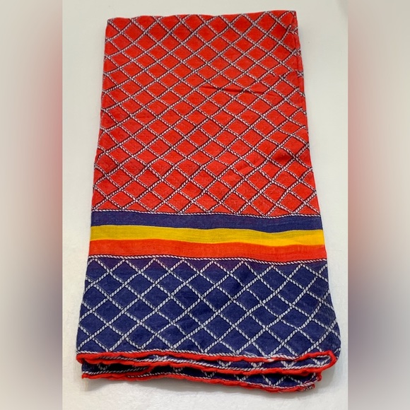 Vintage 1970s 100% Silk DANIEL LA FORET 20” x 20” Scarf Bandanna Kerchief Wrap - Picture 8 of 12